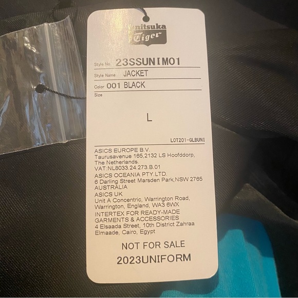 SOLD!! NWT~ONITSUKA TIGER Men Black Blazer Size Large - Picture 6 of 9